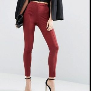ASOS High Waist Pants In Skinny Fit